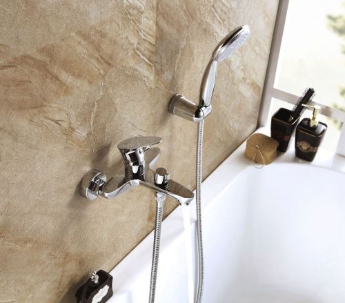 Смеситель для ванны LeMark Nero LM0214C настенный хром - фото 2