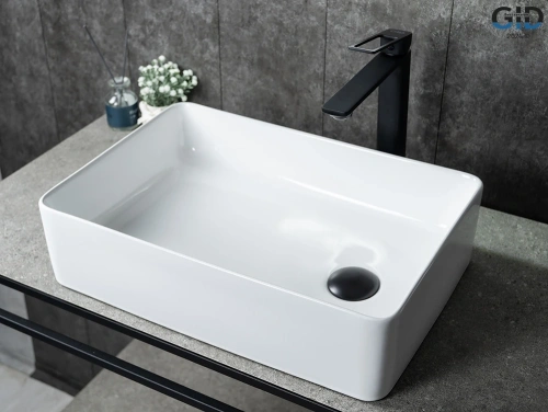 Раковина керамическая Gid Creativo 51240 50х30 накладная цвет белый без отверстий под смеситель - фото 3