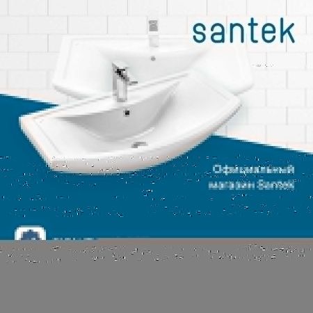 Раковина из сантехнического фарфора Santek Балтика WH501524 80х50 накладная цвет белый