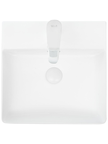 Раковина из сантехнического фаянса WeltWasser WW SK 10000004643 40 см накладная цвет белый 1 отверстие под смеситель - фото 3