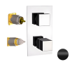 Смеситель для душа Remer Q-Elegance QT93KBNO встраиваемый в стену черный с термостатом