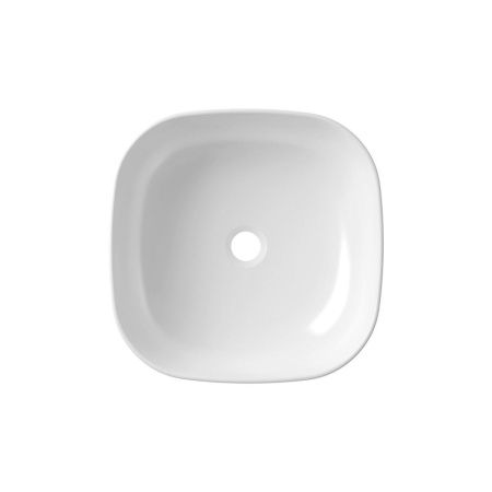 Раковина из сантехнического фарфора Lavinia Boho Bathroom Sink Slim 33311006 40х40 накладная цвет белый без отверстий под смеситель