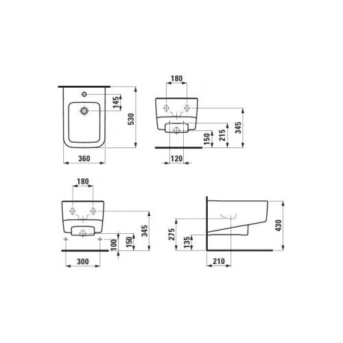 Биде подвесное Laufen Pro 8.3096.1.000.302.1 цвет белый - фото 2