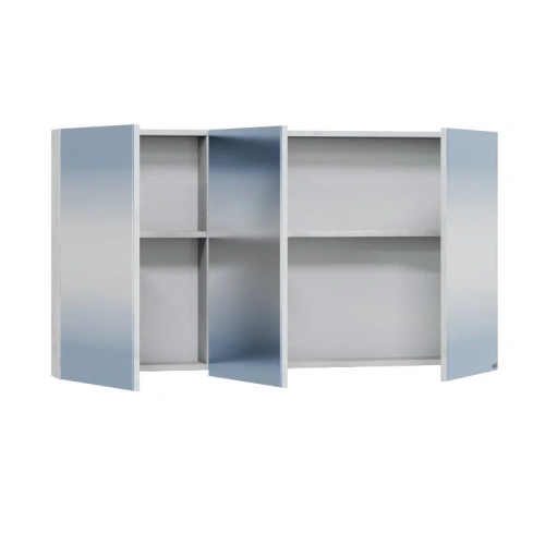 Зеркало-шкаф СанТа Марс 700420 120х70 подвесной цвет серый - фото 3