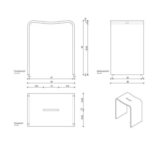 Табурет Decor Walther Stone 974750 - фото 2