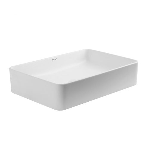 Раковина из сантехнического фаянса Abber RECHTECK AC2207MW 50х30 накладная цвет белый без отверстий под смеситель - фото 2