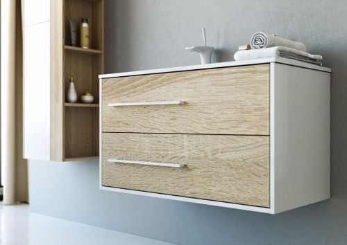 Тумба под раковину Aqwella Y Mai.01.09/L 90х50 подвесная цвет коричневый - фото 3