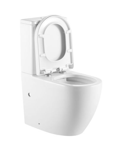 Унитаз-компакт напольный с бачком Iberica Blanca Bilbao alto IB.BLA.121.1B1 белый с сиденьем микролифт безободковый каскадный смыв - фото 3