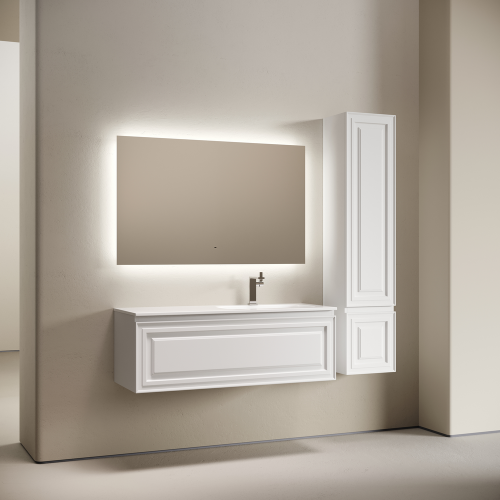 Тумба под раковину Sancos Very VR120LW 120х40 подвесная цвет белый - фото 2