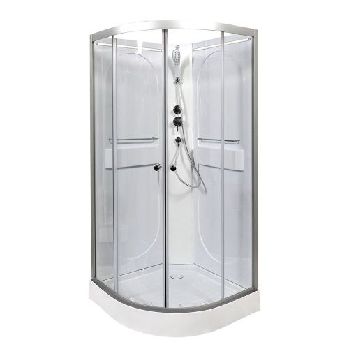 Душевая кабина AvaCan L608NLED 80х80 четверть круга без крыши ориентация универсальная - фото 2