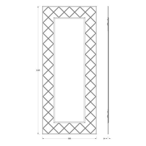 Зеркало Evoform Florentina BY 5006 50х120 подвесное - фото 2