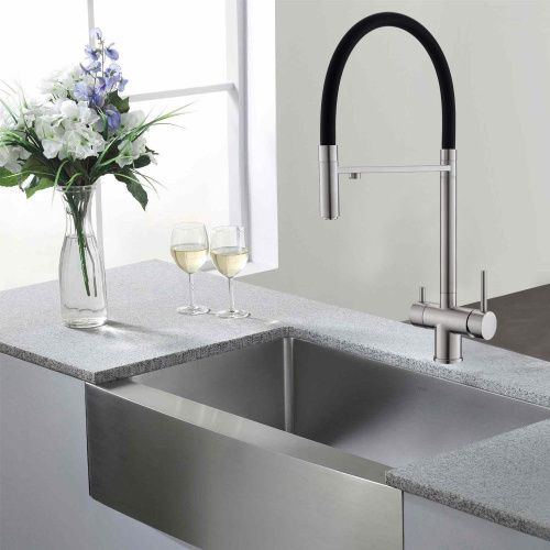 Смеситель для кухни WesnaArt Eko EKO05-160 на мойку сатин - фото 3