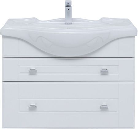 Тумба под раковину Aquanet Рондо 00304289 90х30 подвесная цвет белый