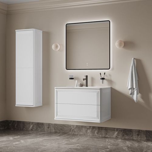 Шкаф-пенал Iddis Oxford Neo OXN40W0i97 40х140 подвесной цвет белый - фото 2