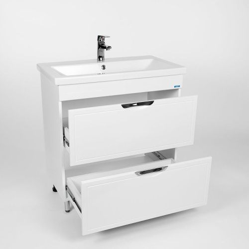 Тумба под раковину Viant Лима VLIM80CO-T2Y 80х40 напольная цвет белый - фото 4