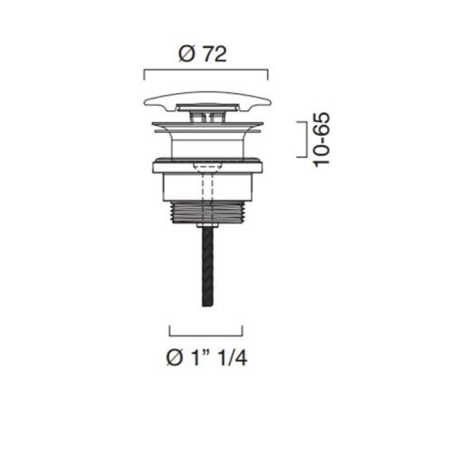 Донный клапан для раковины Catalano 9050500022/9050600022 черный - фото 2