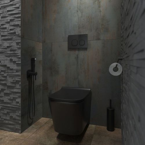 Клавиша смыва механическая Iddis Uniglass UNG01GBi77 цвет черный - фото 2