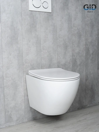 Унитаз подвесной Gid Tornado 62258Y белый с сиденьем микролифт безободковый смыв торнадо