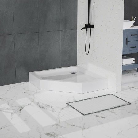 Душевой поддон акриловый BelBagno TRAY-BB-P-90-15-W 90х90 белый с ножками