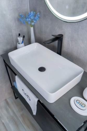 Раковина керамическая Gid Geométrico 51140 60х30 накладная цвет белый без отверстий под смеситель - фото 5