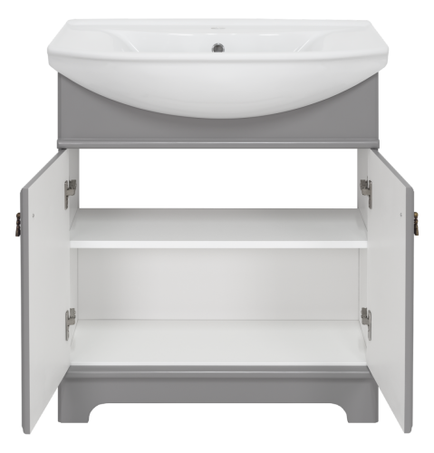 Тумба под раковину Misty Лувр П-Лвр01075-502 70х30 напольная цвет серый - фото 2