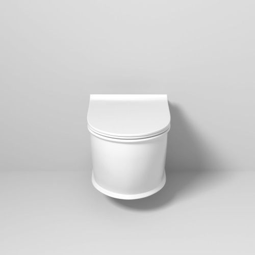 Унитаз подвесной Grossman Retro GR-4482S белый с сиденьем микролифт безободковый каскадный смыв - фото 3