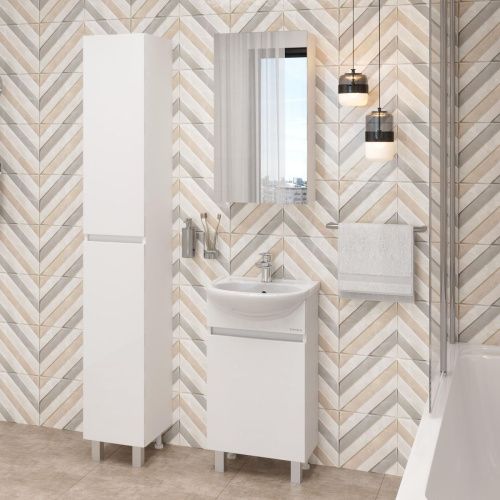 Тумба под раковину Onika Милтон 104510 40х30 напольная цвет белый - фото 5