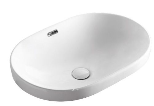 Раковина из сантехнического фарфора Cerutti SPA CR018 60х40 накладная цвет белый без отверстий под смеситель - фото 3