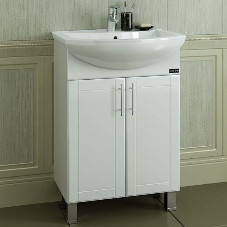 Тумба под раковину СанТа Дублин 223006 60х30 напольная цвет белый