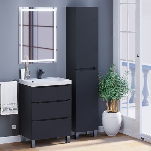 Тумба под раковину Uperwood Tanos 291020332 60х50 напольная цвет черный - фото 3