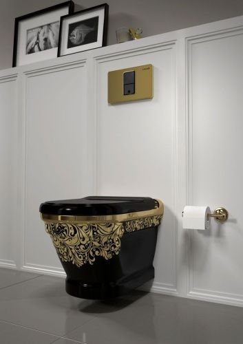 Клавиша смыва механическая Creavit FP8001.04 цвет золото - фото 3