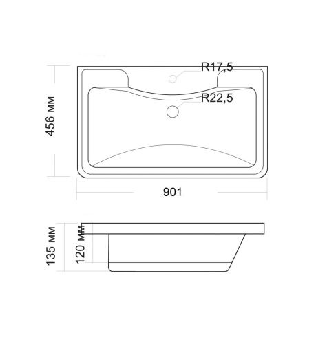 Раковина из искусственного камня Madera Адель 4627173210256 90х50 накладная цвет белый - фото 4