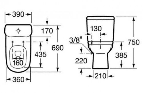 Бачок для унитаза Roca Giralda 7341469000 - фото 3