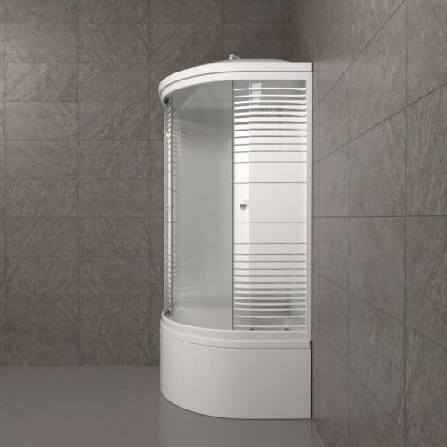 Душевая кабина Тритон Полосы Щ0000061836 90х90 четверть круга с крышей ориентация универсальная - фото 5