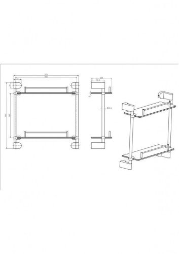 Полка CeramaLux Caps 51015 - фото 2