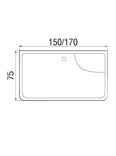 Ванна акриловая Wemor 10000006118 170х75 пристенная прямоугольная с каркасом - фото 2