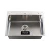 Кухонная мойка Melana ProfLine D6045H+4 сатин 60х45 цвет серый поверхность полированная