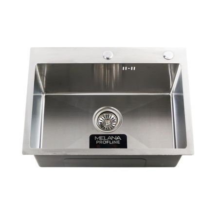 Кухонная мойка Melana ProfLine D6045H+4 сатин 60х45 цвет серый поверхность полированная