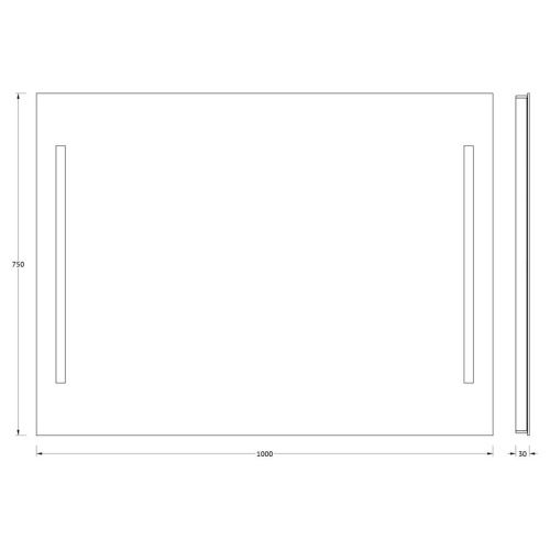 Зеркало с подсветкой Evoform Ledline BY 2119 100х80 подвесное - фото 2