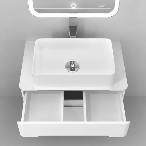 Тумба под раковину Jorno BOSKO Bos.01.75/P/W 80х50 подвесная цвет белый - фото 4