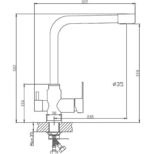 Смеситель для кухни Haiba HB802 HB76802 на мойку нержавеющая сталь - фото 3