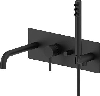 Смеситель для ванны с душем Paffoni Light LIG001NO встраиваемый в стену черный