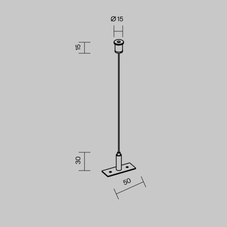 Гибкий подвес для уличной трековой системы Maytoni Outdoor Elasity IP O-TR001-PW-H2M