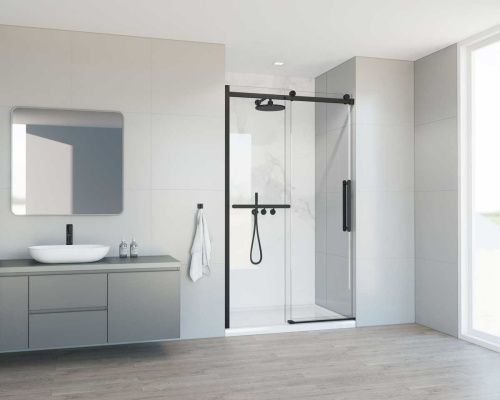 Душевая дверь Vincea Como Soft VDS-1CS130CLB 130х195 стекло прозрачное профиль черный - фото 2