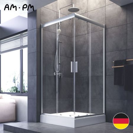 Душевой уголок Am.Pm Gem W90G-403-090MT 90х90 стекло прозрачное профиль хром без поддона