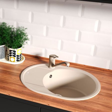 Кухонная мойка LeMark Lacha 620 9910050 60х45 цвет бежевый поверхность матовая