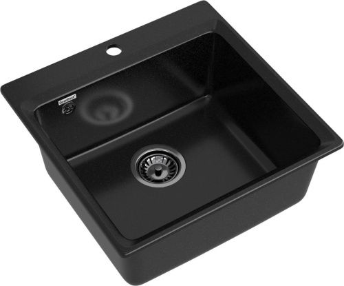 Кухонная мойка Granfest Level LV-510 черный 50х50 цвет черный поверхность матовая - фото 2