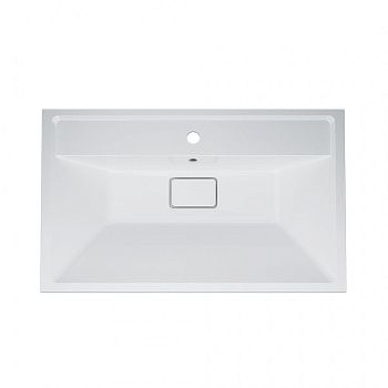 Раковина из искусственного камня Am.Pm Inspire V2.0 M50AWPX0801WG 80х50 встраиваемая цвет белый 1 отверстие под смеситель