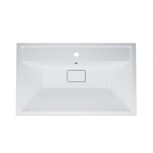 Раковина из искусственного камня Am.Pm Inspire V2.0 M50AWPX0801WG 80х50 встраиваемая цвет белый 1 отверстие под смеситель