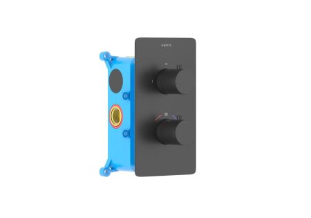 Смеситель для ванны Aquatek ЕВРОПА AQ1392MB встраиваемый в стену черный с термостатом